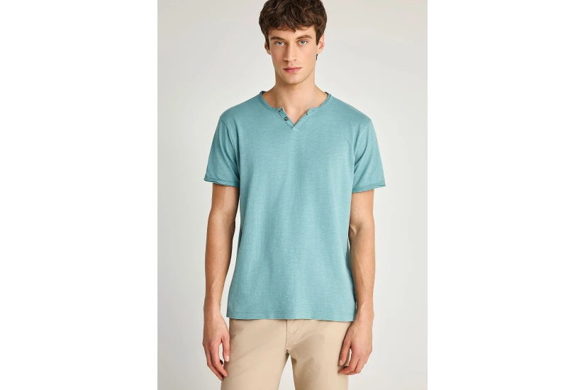 Funky Buddha The Essentials Ανδρικό Κοντομάνικο T-Shirt Άκουα