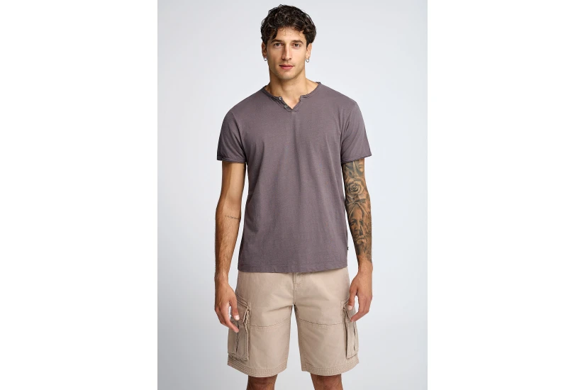 Funky Buddha The Essentials Ανδρικό Κοντομάνικο T-Shirt Καφέ