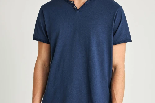Funky Buddha The Essentials V-Neck T-Shirt Ανδρικό (FBM013-004-04-NAVY)