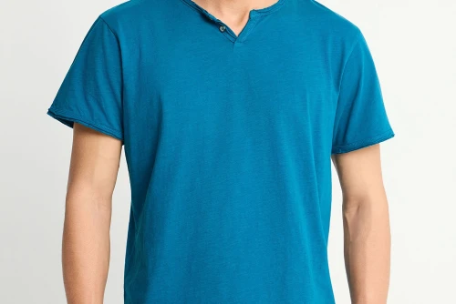 Funky Buddha The Essentials V-Neck T-Shirt Ανδρικό (FBM013-004-04-OCEAN-DEPTH)