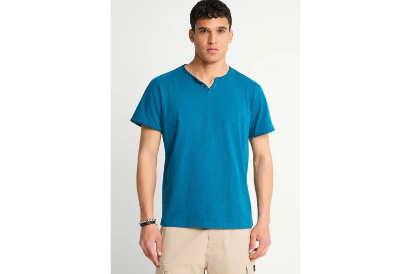Funky Buddha The Essentials Ανδρικό Κοντομάνικο T-Shirt Τυρκουάζ