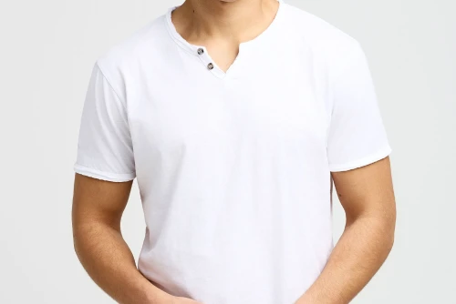 Funky Buddha The Essentials V-Neck T-Shirt Ανδρικό (FBM013-004-04-WHITE)