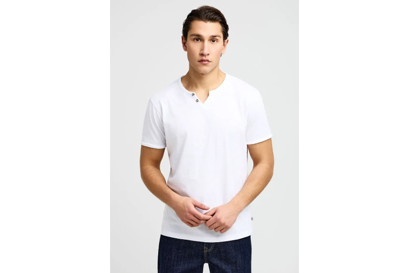 Funky Buddha The Essentials Ανδρικό Κοντομάνικο T-Shirt Λευκό