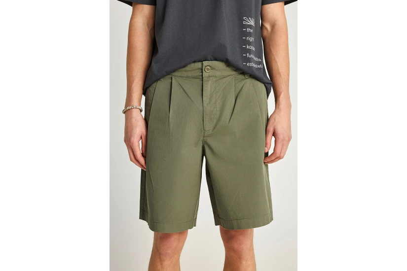 Funky Buddha Ανδρική Βερμούδα Chino Χακί