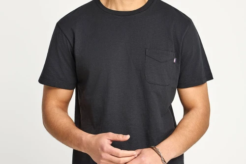 Funky Buddha Chest Pocket T-Shirt Ανδρικό (FBM013-005-04-BLACK)