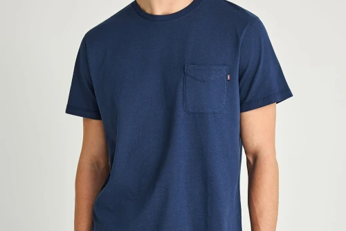 Funky Buddha Chest Pocket T-Shirt Ανδρικό (FBM013-005-04-MIDNIGHT-BLUE)