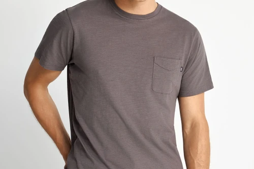 Funky Buddha Chest Pocket T-Shirt Ανδρικό (FBM013-005-04-MOON-MIST)