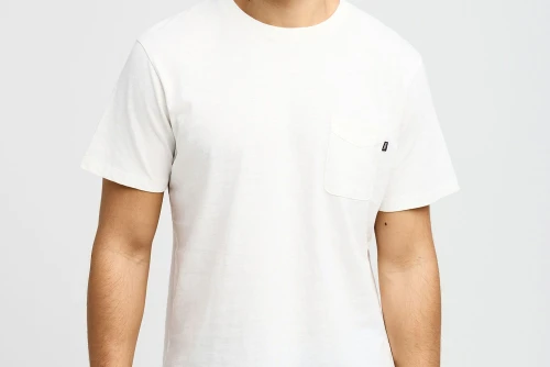 Funky Buddha Chest Pocket T-Shirt Ανδρικό (FBM013-005-04-OFF-WHITE)