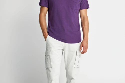 Funky Buddha Chest Pocket T-Shirt Ανδρικό (FBM013-005-04-WINE-BERRY)