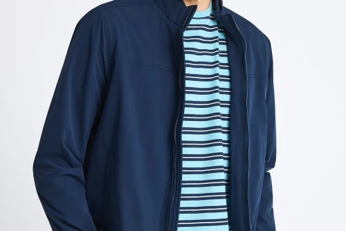Funky Buddha Μπουφάν Bomber Ανδρικό (FBM013-006-01-NAVY)
