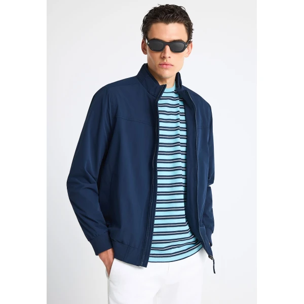 Funky Buddha Μπουφάν Bomber Ανδρικό (FBM013-006-01-NAVY)