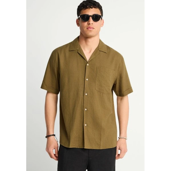 Funky Buddha The Essentials Πουκάμισο Κοντομάνικο Ανδρικό (FBM013-006-05-DUSTY-OLIVE)