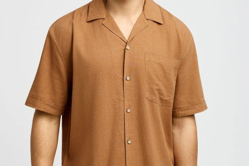 Funky Buddha Ανδρικό Πουκάμισο Basic (FBM013-006-05-TOBACCO-BROWN)