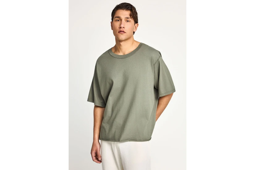 Funky Buddha The Essentials Ανδρικό Κοντομάνικο T-Shirt Χακί