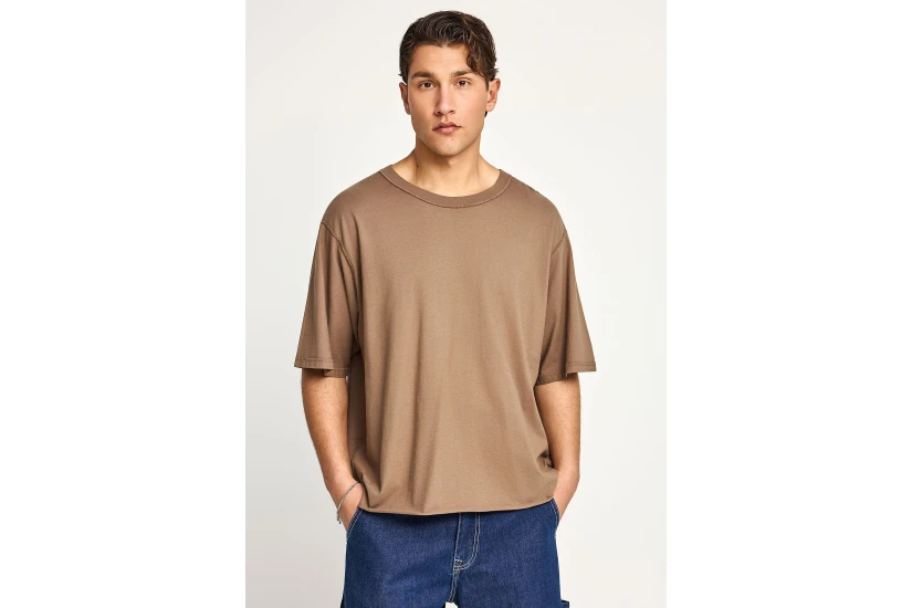 Funky Buddha The Essentials Ανδρικό Κοντομάνικο T-Shirt Καφέ