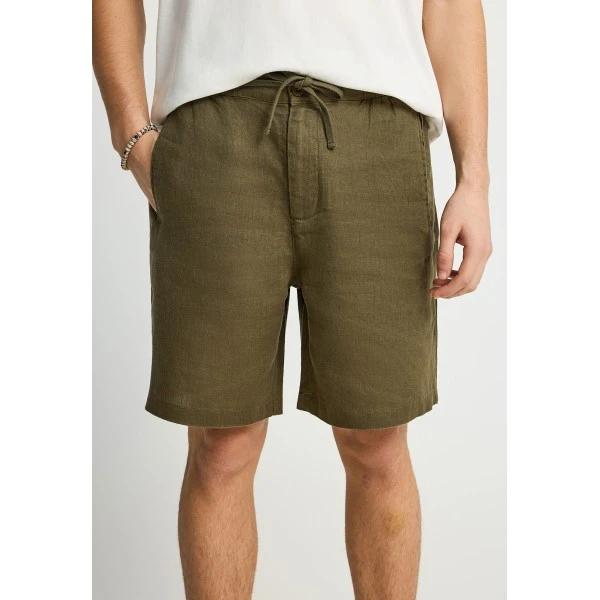 Funky Buddha Linen Βερμούδα Chino Ανδρική (FBM013-009-03-KHAKI)