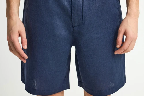 Funky Buddha Linen Βερμούδα Chino Ανδρική (FBM013-009-03-NAVY)