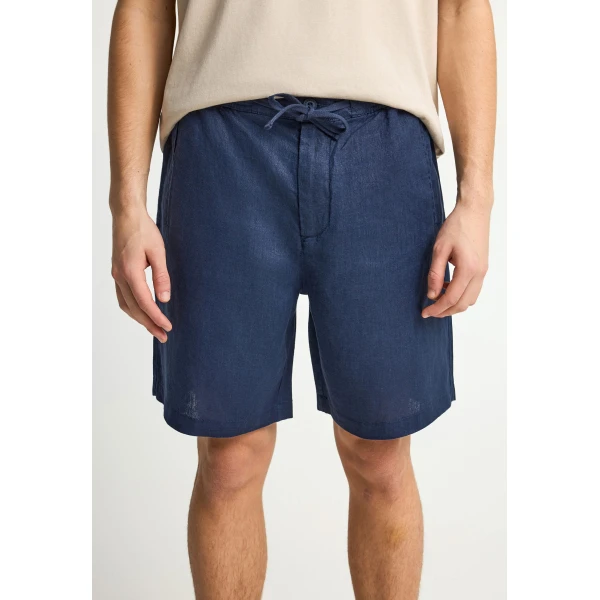 Funky Buddha Linen Βερμούδα Chino Ανδρική (FBM013-009-03-NAVY)