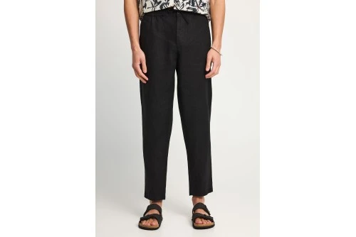 Funky Buddha Linen Παντελόνι Chino Ανδρικό (FBM013-011-02-BLACK)