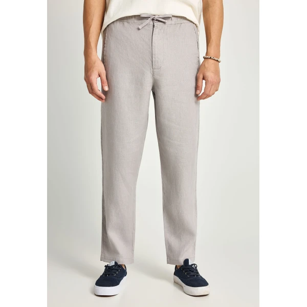Funky Buddha Linen Παντελόνι Chino Ανδρικό (FBM013-011-02-GREY)