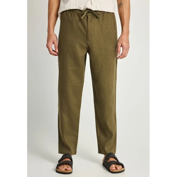 Funky Buddha Linen Παντελόνι Chino Ανδρικό (FBM013-011-02-KHAKI)