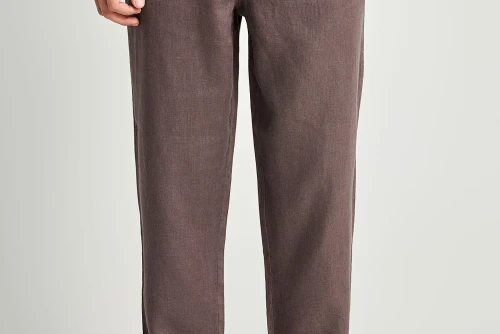 Funky Buddha Linen Παντελόνι Chino Ανδρικό (FBM013-011-02-MOON-MIST)