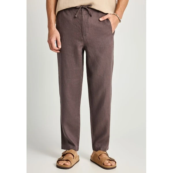 Funky Buddha Linen Παντελόνι Chino Ανδρικό (FBM013-011-02-MOON-MIST)