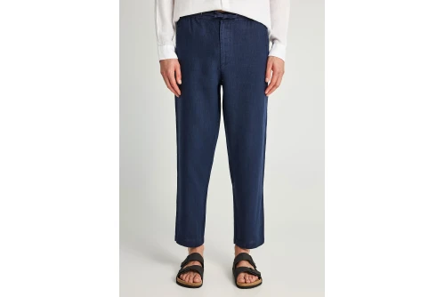 Funky Buddha Linen Παντελόνι Chino Ανδρικό (FBM013-011-02-NAVY)