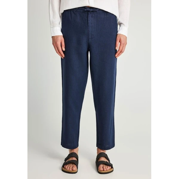 Funky Buddha Linen Παντελόνι Chino Ανδρικό (FBM013-011-02-NAVY)