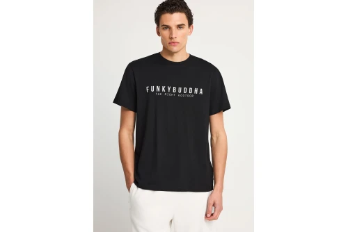 Funky Buddha Print T-Shirt Ανδρικό (FBM013-011-04-BLACK)