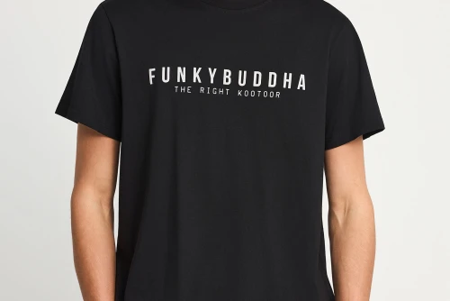 Funky Buddha Print T-Shirt Ανδρικό (FBM013-011-04-BLACK)