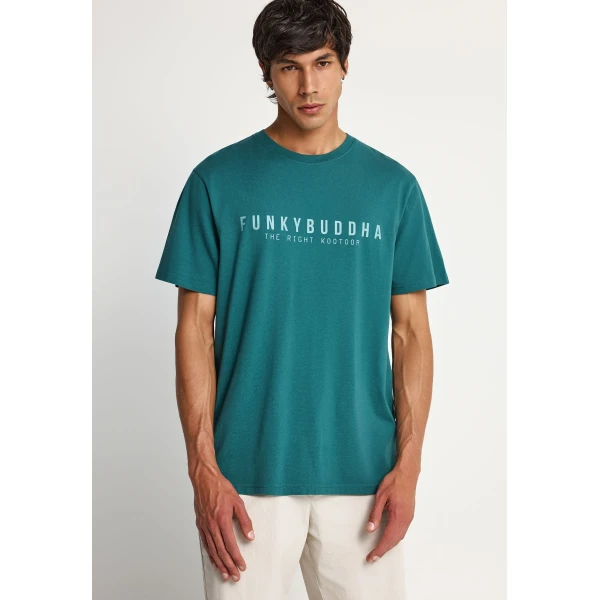 Funky Buddha Print T-Shirt Ανδρικό (FBM013-011-04-MEDITERRANEA)