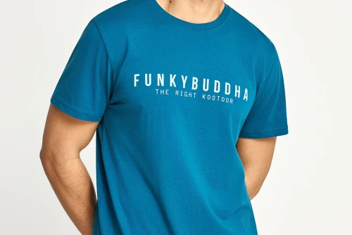 Funky Buddha Print T-Shirt Ανδρικό (FBM013-011-04-OCEAN-DEPTH)