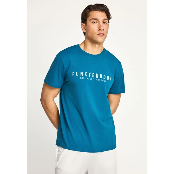Funky Buddha Print T-Shirt Ανδρικό (FBM013-011-04-OCEAN-DEPTH)