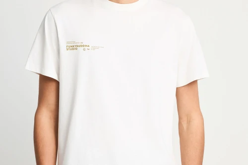 Funky Buddha Print T-Shirt Ανδρικό (FBM013-012-04-OFF-WHITE)