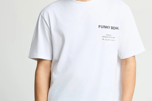 Funky Buddha Print T-Shirt Ανδρικό (FBM013-015-04-OPTICAL-WHITE)
