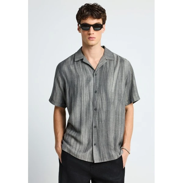 Funky Buddha Relaxed Πουκάμισο Κοντομάνικο Ανδρικό (FBM013-018-05-MOON-MIST)