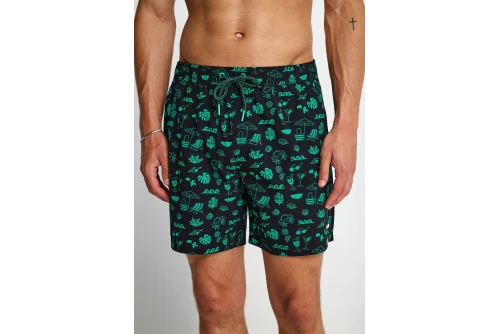 Funky Buddha Μαγιό Σορτς Ανδρικό (FBM013-020-16-BLACK)