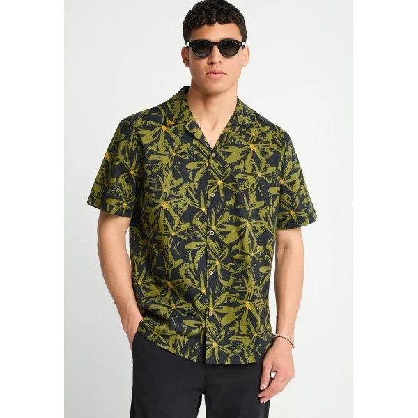 Funky Buddha Πουκάμισο Κοντομάνικο (FBM013-026-05-BLACK)