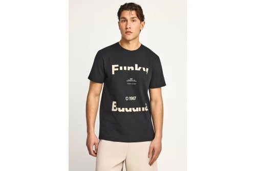 Funky Buddha Print T-Shirt Ανδρικό (FBM013-029-04-BLACK)