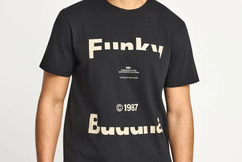 Funky Buddha Print T-Shirt Ανδρικό (FBM013-029-04-BLACK)