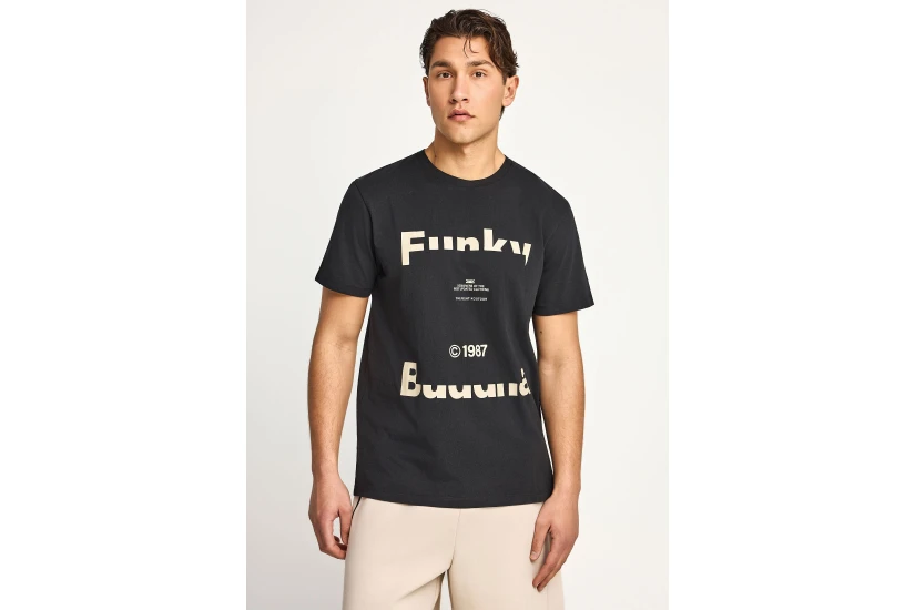 Funky Buddha Ανδρικό Κοντομάνικο T-Shirt Μαύρο
