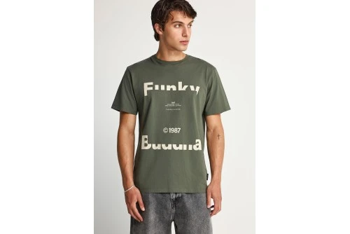 Funky Buddha Print T-Shirt Ανδρικό (FBM013-029-04-DEEP-FOREST)