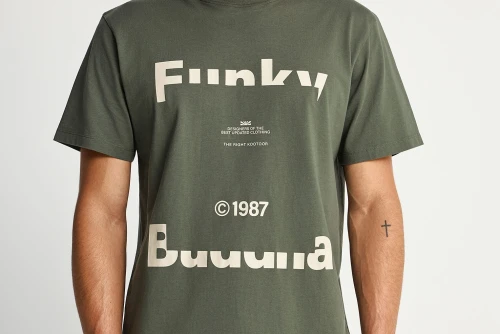 Funky Buddha Print T-Shirt Ανδρικό (FBM013-029-04-DEEP-FOREST)
