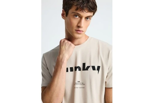 Funky Buddha Print T-Shirt Ανδρικό (FBM013-029-04-FOG)