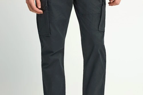 Funky Buddha Cuffed Hem Παντελόνι Cargo Ανδρικό (FBM013-030-02-BLACK)