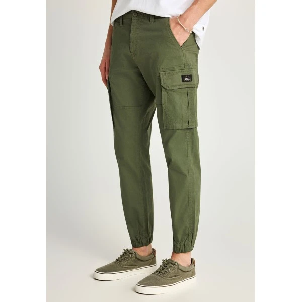 Funky Buddha Cuffed Hem Παντελόνι Cargo Ανδρικό (FBM013-030-02-DEEP-FOREST)