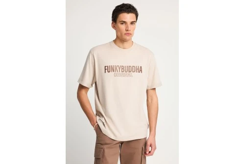 Funky Buddha Print T-Shirt Ανδρικό (FBM013-032-04-FOG)