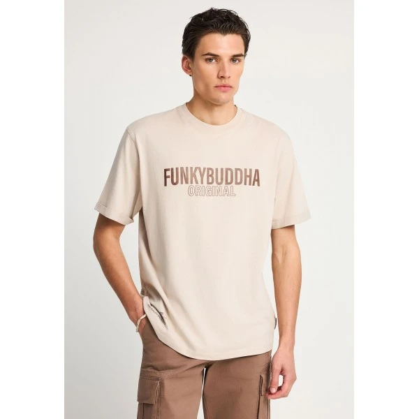 Funky Buddha Print T-Shirt Ανδρικό (FBM013-032-04-FOG)