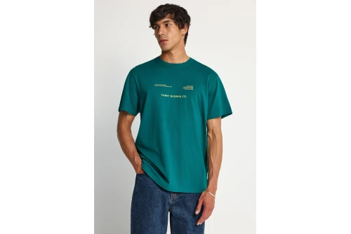 Funky Buddha Print T-Shirt Ανδρικό (FBM013-033-04-DEEP-LAKE)